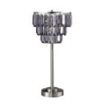 thumbnail image 1 of Furniture of America Tierney Contemporary Crystal Jewel Table Lamp, Black and Chrome, 1 of 2