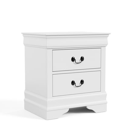 Furniture of America Rycia Traditional 2-Drawer Nightstand, White