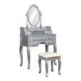 thumbnail image 1 of Furniture of America Torri Wood 3-Piece Bedroom Vanity Set in Silver, 1 of 6