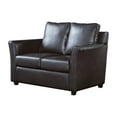 thumbnail image 1 of Furniture of America Transitional Faux Leather Lillard Loveseat, Dark Gray, 1 of 5
