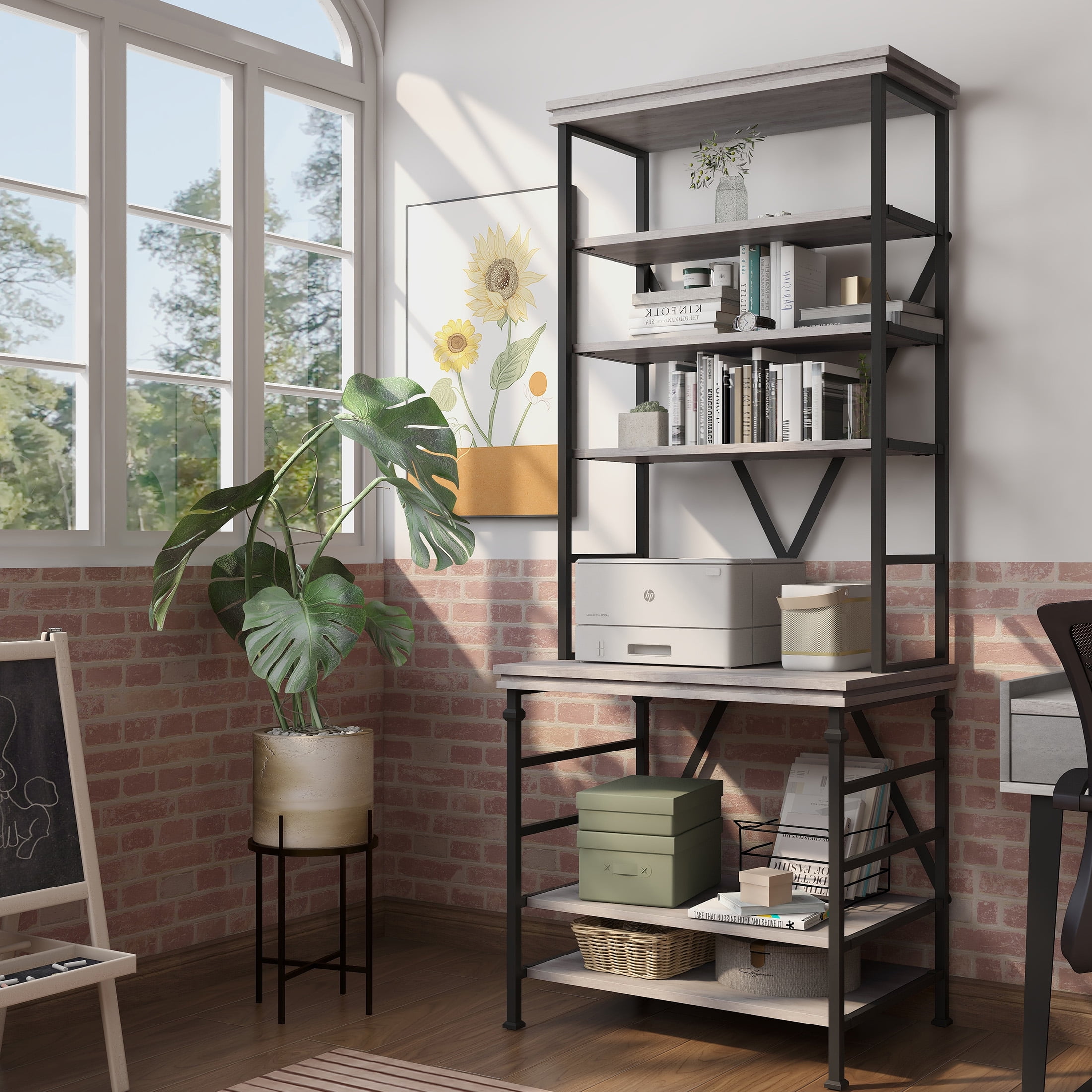 Furniture of America Traze 6-Shelf Bookcase, Antique White - Walmart.com