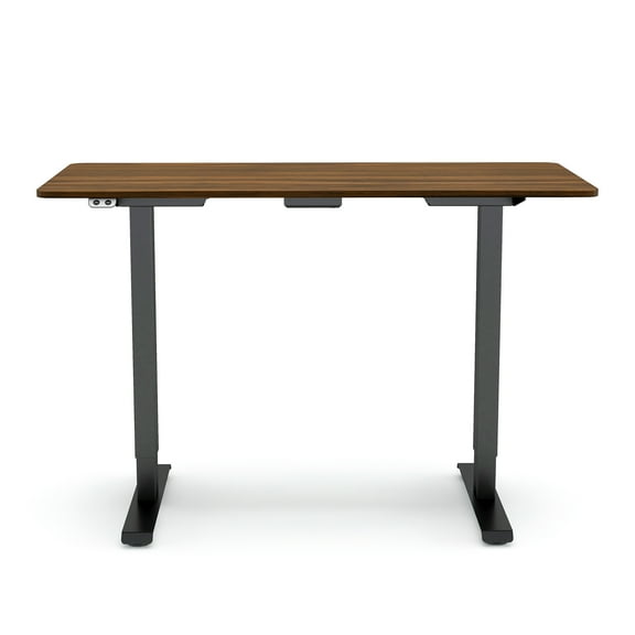 Furniture of America Trevo Metal Adjustable Office Desk, Dark Brown