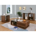 thumbnail image 1 of Furniture of America Trice Contemporary Wood 3-Piece Coffee Table Set in Walnut, 1 of 5