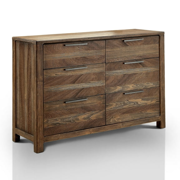 Furniture of America Tristan 6-Drawer Dresser, Rustic Natural Tone