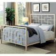 thumbnail image 1 of Furniture of America Tristen Metal Panel Bed, Eastern King, White, 1 of 8