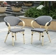 thumbnail image 1 of Furniture of America Tropaz Aluminum Patio Armchair-Set of 2, Gray, 1 of 6