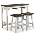 thumbnail image 1 of Furniture of America Tryst 3-Piece Wood Bar Table Set, White and Gray, 1 of 5