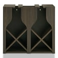thumbnail image 1 of Furniture of America Tulum Wood Multi-Storage Wine Rack, Wenge, 1 of 5
