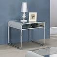 thumbnail image 1 of Furniture of America Twila Glass Top End Table, Chrome, 1 of 6