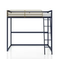 thumbnail image 1 of Furniture of America Two-Tone Kids Metal Twin Loft Bed with Guardrails, Blue and Gold, 1 of 10