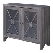 Furniture of America Tylin 2-Shelf Accent Cabinet, Gray