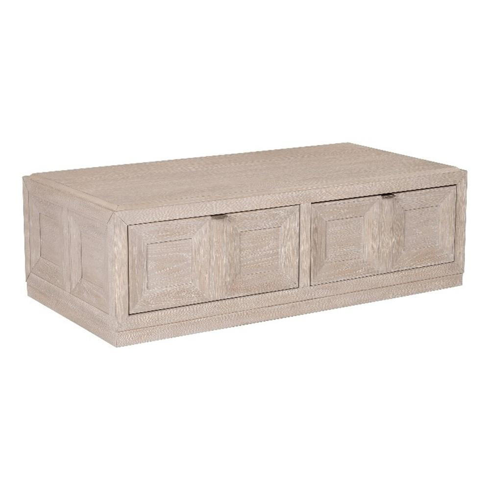 Tawny Brown Rectangular Wood Coffee Table with Storage