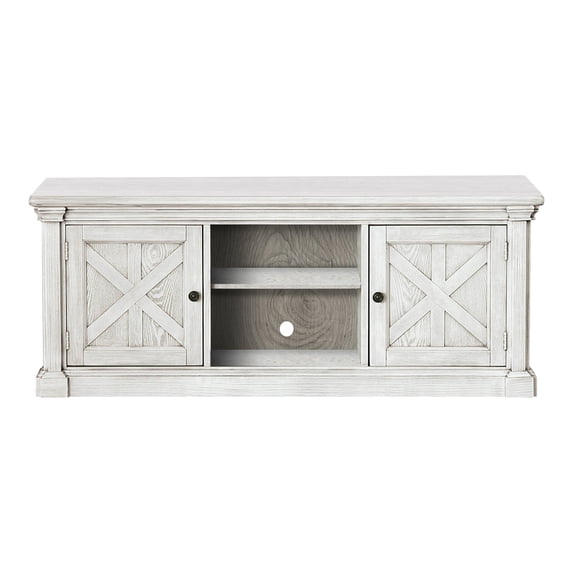 Furniture of America Vallie Cottage Wood 60-Inch TV Stand in Antique White
