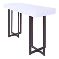 thumbnail image 1 of Furniture of America Vasket Contemporary Metal 1-Drawer Sofa Table in White, 1 of 10