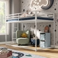 thumbnail image 1 of Furniture of America Veric Kids Twin over Twin Platform Low Profile Bunk Bed, White, 1 of 14