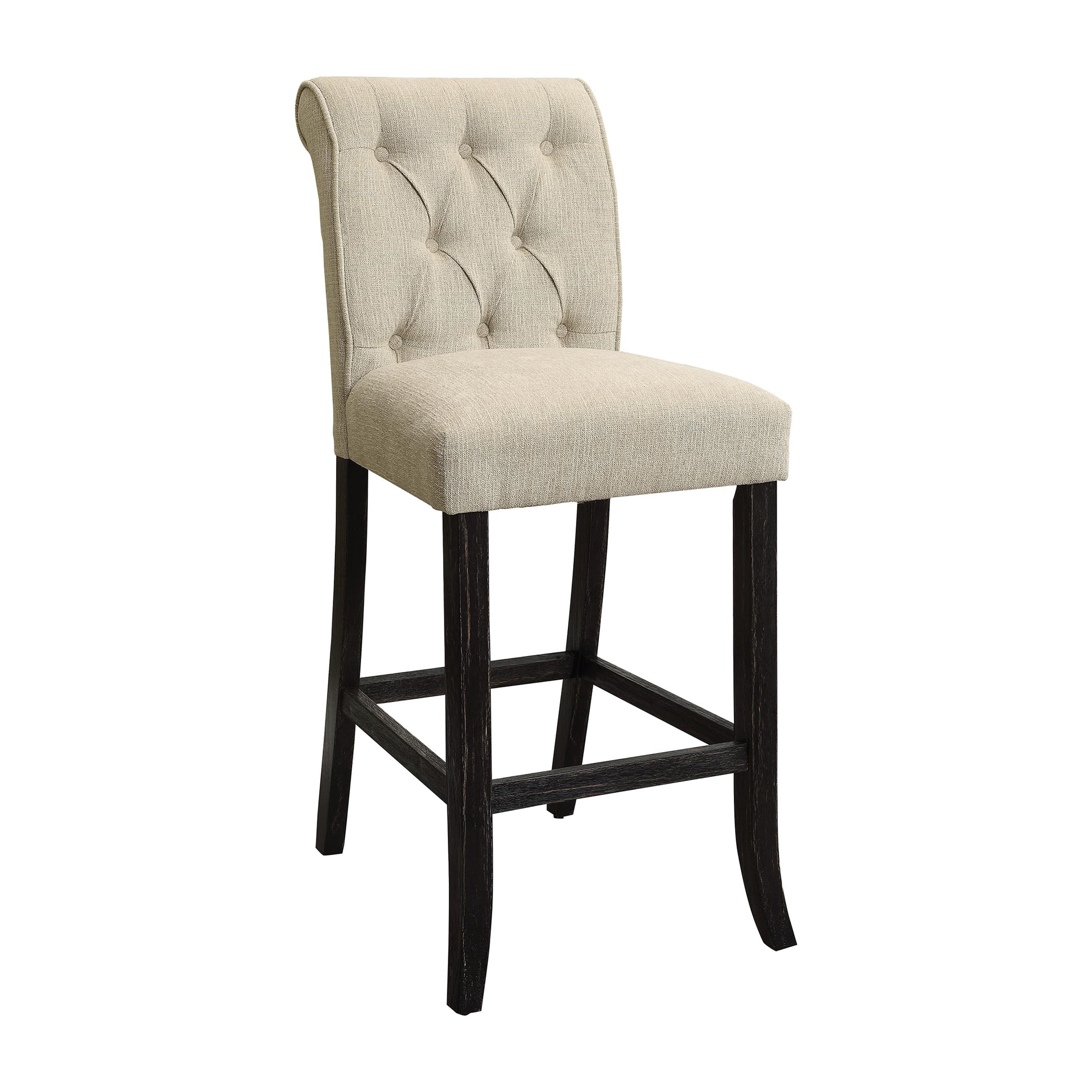 Furniture of America Verona Armless Counter Height Chairs - Set of 2, Ivory
