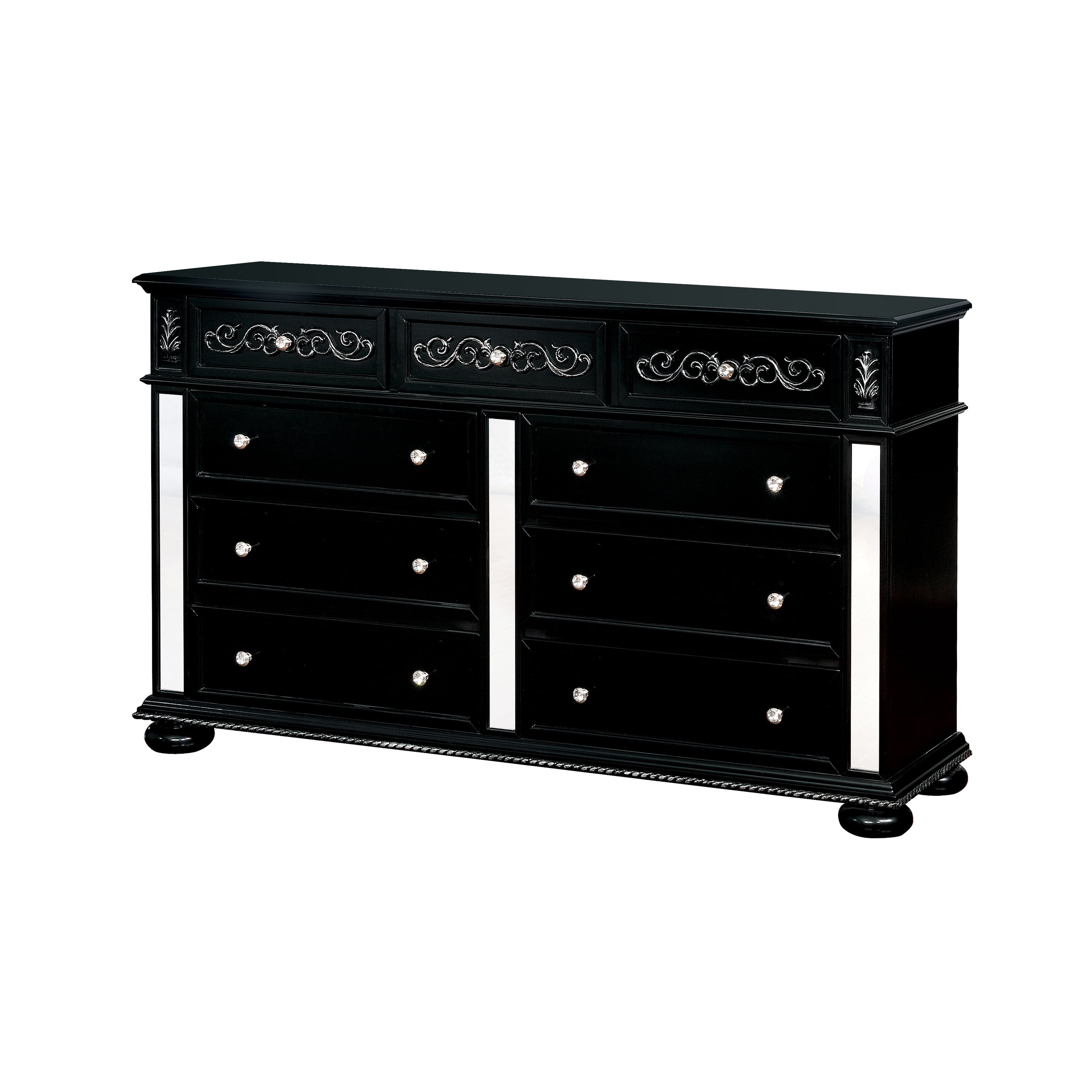 Black dresser 2024 with rhinestones