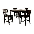 thumbnail image 1 of Furniture of America Villa Wood 5-Piece Counter Dining Set, Espresso, 1 of 8