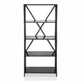 thumbnail image 1 of Furniture of America Vorsko Industrial Metal 5-Shelf Bookcase in Black, 1 of 5