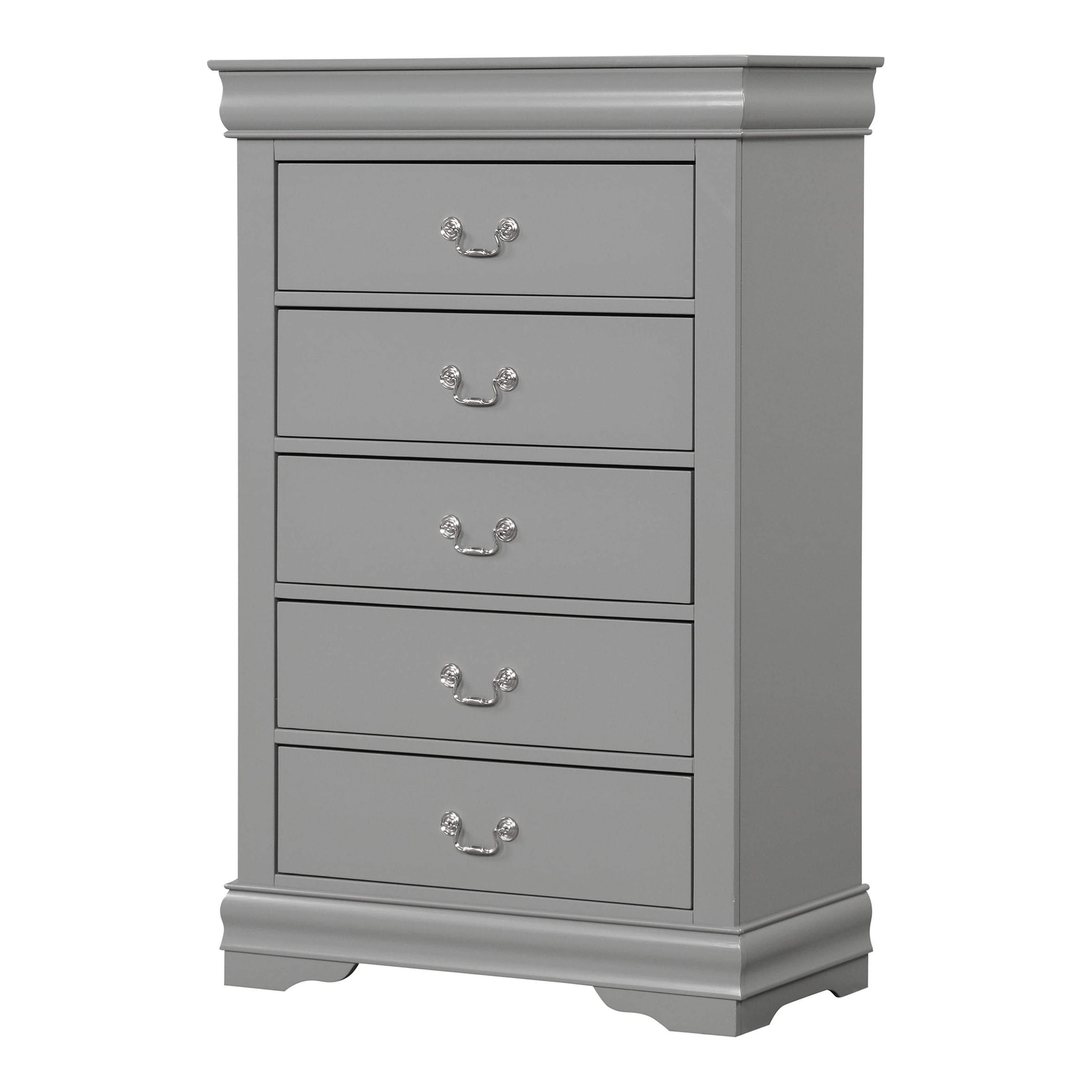 Furniture of America Vrai Modern 5-Drawer Vertical Dresser, Gray