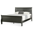 thumbnail image 1 of Furniture of America Vrai Adult Queen Sleigh Headboard Wood Bed, Black, 1 of 19