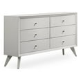 thumbnail image 1 of Furniture of America Vrone Wood 6-Drawer Dresser with Angled Legs in White, 1 of 3