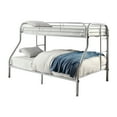 thumbnail image 1 of Furniture of America Wade Transitional Metal Bunk Bed, Twin/Full, Silver, 1 of 9