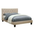 thumbnail image 1 of Furniture of America Warscher Fabric Twin Tufted Platform Bed in Ivory, 1 of 8
