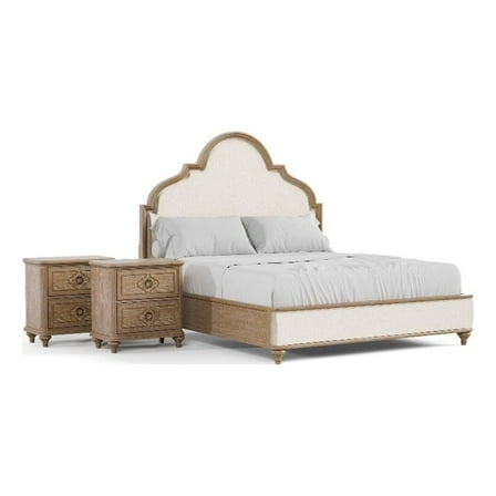 Furniture of America Weile Wood Queen 3-Piece Bedroom Set in Oak