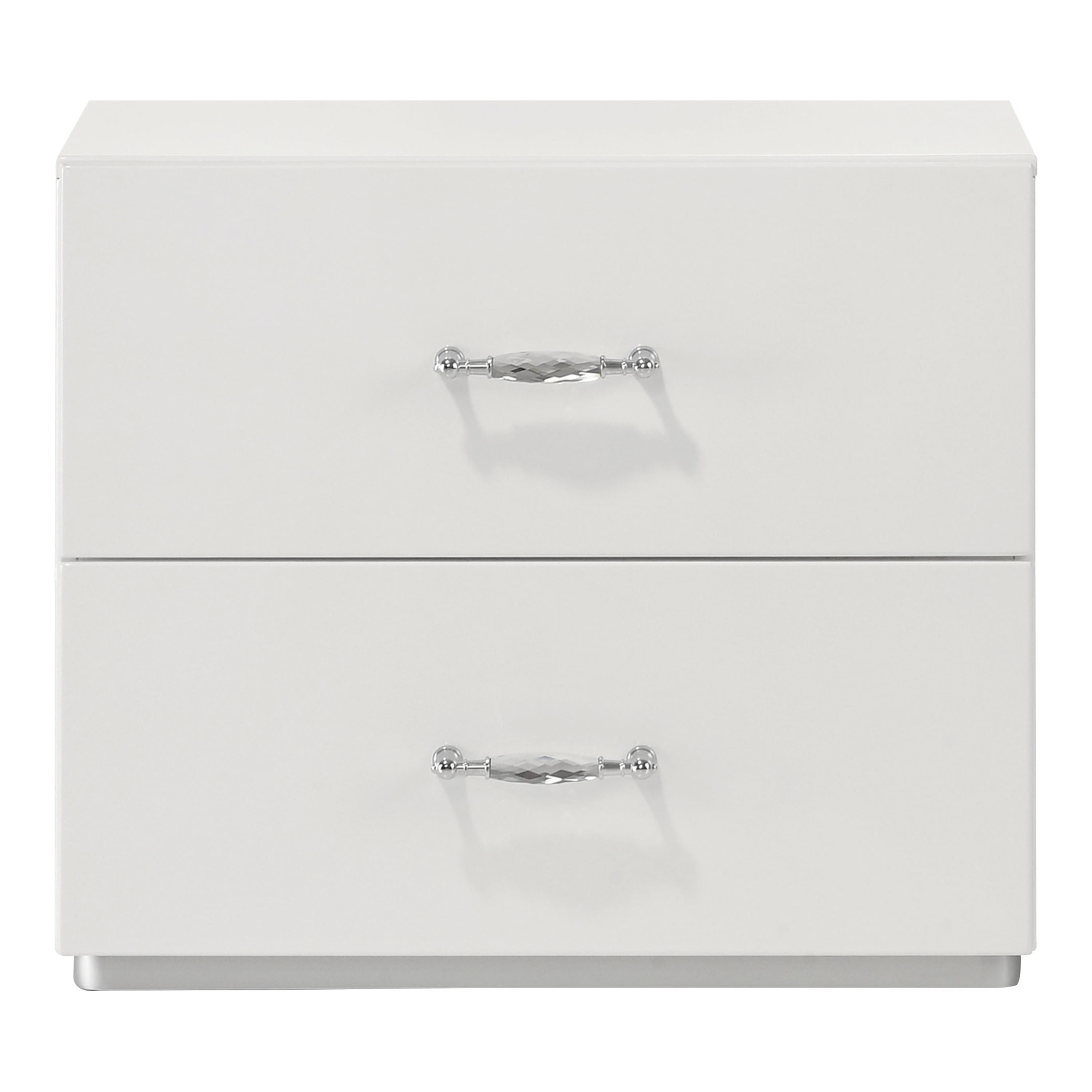 Furniture of America Wellan Modern Adult 2-Drawer Nightstand, White