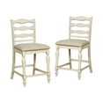 thumbnail image 1 of Furniture of America Wilson Counter Height Chairs - Set of 2, Antique White, 1 of 7