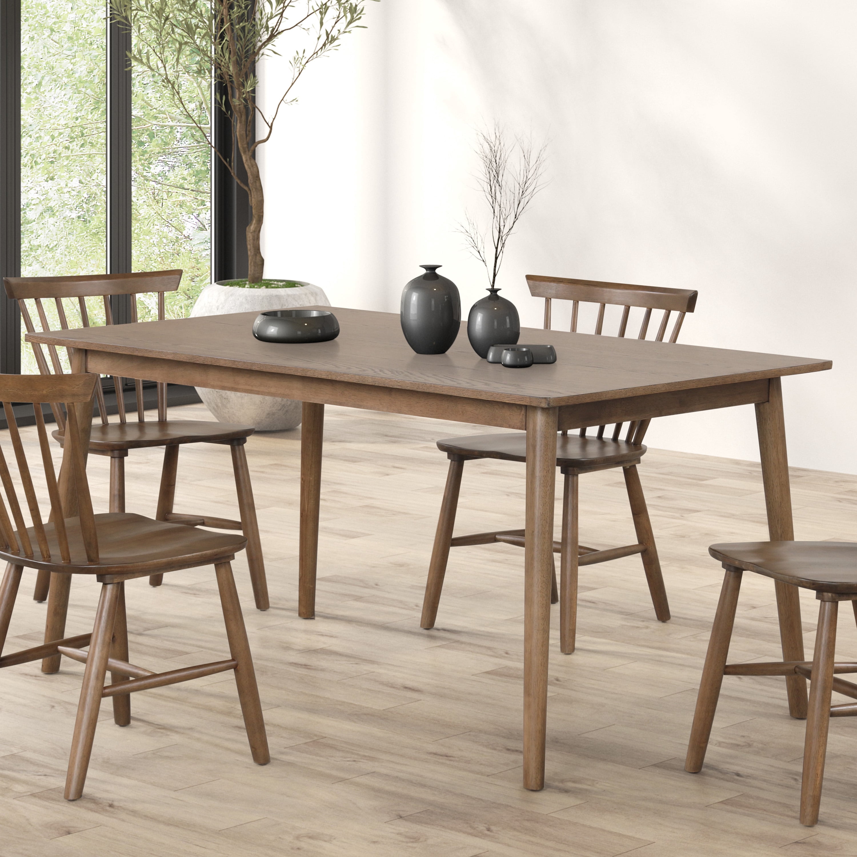 Free Shipping! Furniture of America 60in Walnut Dining Table Mid ...
