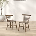 thumbnail image 1 of Furniture of America Winsto Mid-Century Solid Wood Dining Chairs, Walnut (Set of 2), 1 of 6