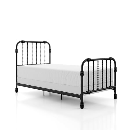 Furniture of America Wren Metal Bed, Twin Size, Black