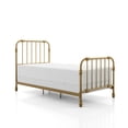 thumbnail image 1 of Furniture of America Wren Metal Bed, Twin Size, Gold, 1 of 13