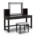 thumbnail image 1 of Furniture of America Wreston 3-Piece LED Vanity Set, Obsidian Gray, 1 of 4