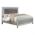 thumbnail image 1 of Furniture of America Xulu Contemporary Wood Queen Bed with LED in Silver, 1 of 6