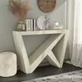Furniture of America Zia Rectangle Wood Cream Weave Entryway Console ...