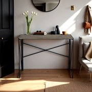 FurnitureR 100CM Foldable Console Table | Modern Minimalist Entryway Table | Space-Saving Design | Waterproof & Scratch-Resistant Surface | Ideal for Hallway, Living Room, or Balcony