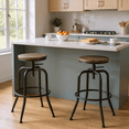 thumbnail image 1 of Homy Casa Set of 2 Adjustable Bar Stools with Swivel Seats and Ergonomic Support for Breakfast Bars, Kitchen Counters and Dining Areas, 1 of 8