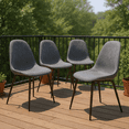 thumbnail image 1 of Homy Casa Set of 4 Modern Dining Chairs Upholstered Side Chairs with Ergonomic Curved Back and Sturdy Metal Legs for Balcony Dining Room and Apartment, 1 of 6