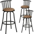 FurnitureR Adjustable Classic Barstools Set of 2, Country Style Bar