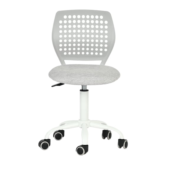 FurnitureR Adjustable Height Home Office Desk Chair with Breathable Mesh Back, 360 Swivel Rolling Task Chair for Study, Computer Work, Grey Ergonomic Chair with Comfortable Seat
