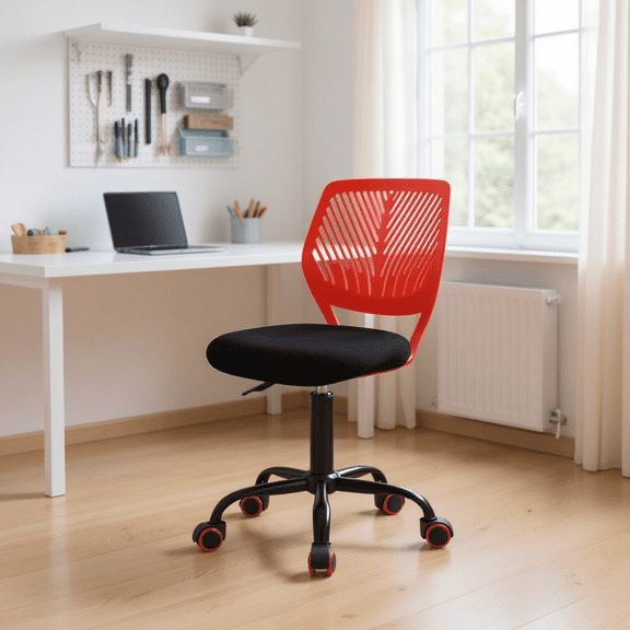 Homy Casa Ergonomic Multifunction Work Stool with Adjustable Height, 360° Swivel and Rolling Casters for DIY Workrooms, Craft Tables and Garage Workbenches