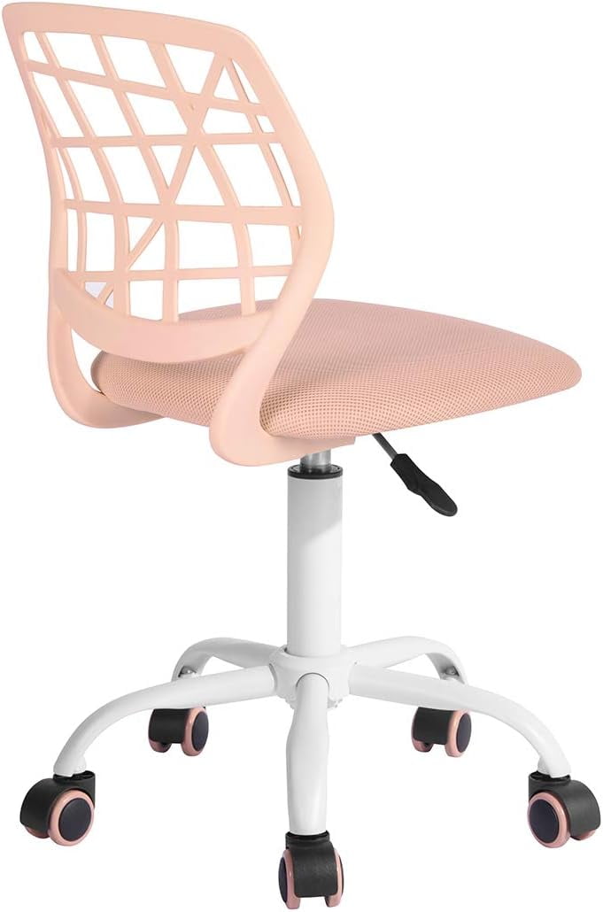 FurnitureR Home Office Sedia Ergonomico Regolabile Alza Rolling Computer Executive Sedia per Home Office Studio, Morandi Tessuto Giallo