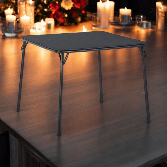 FurnitureR Elegant Folding Table with Modern Design Versatile for Weddings, Banquets, and Gatherings, Compact and Portable, Ideal for Indoor or Outdoor Event Use, Black Finish
