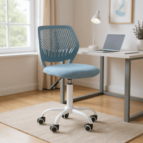 Homy Casa Ergonomic Office Stool Adjustable Swivel Desk Chair with Height Control and Rolling Casters for Home Office Study Room and Small Spaces