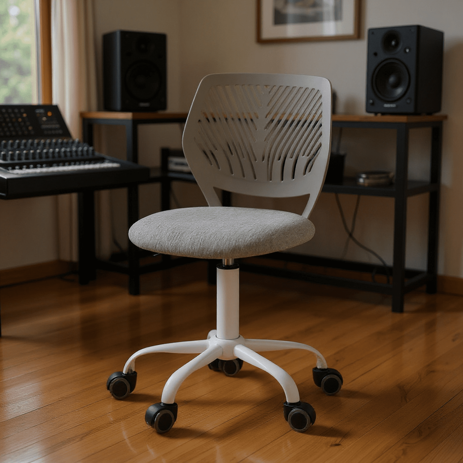Homy Casa Ergonomic Studio Stool Adjustable Swivel with Height Control ...