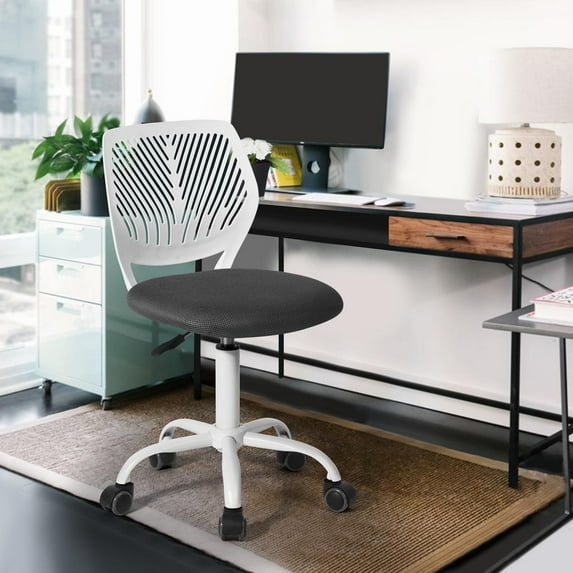 Homy Casa Adjustable Height Desk Stool with 360° Swivel, Ergonomic Design and Quiet Casters for Home Office, Work Desk and Study Room
