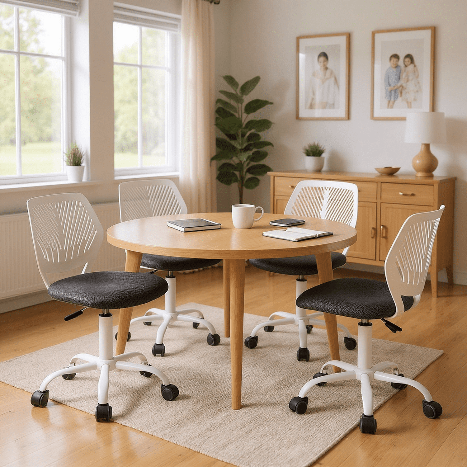 Homy Casa Adjustable Height Work Stool with 360° Swivel, Ergonomic ...